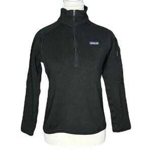 Patagonia Girl's Tween Black Activewear Better Sweater 1/4 Fleece Pullover S/C37